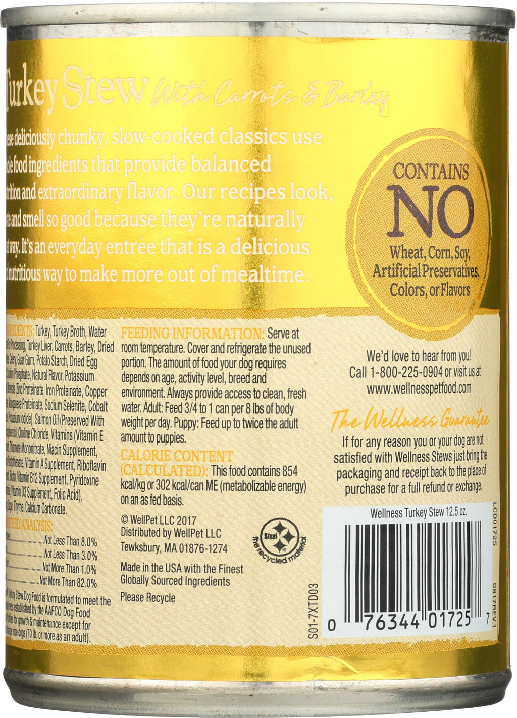 Grain Free Turkey Stew Wet Canned Dog Food 12.5 oz P95314