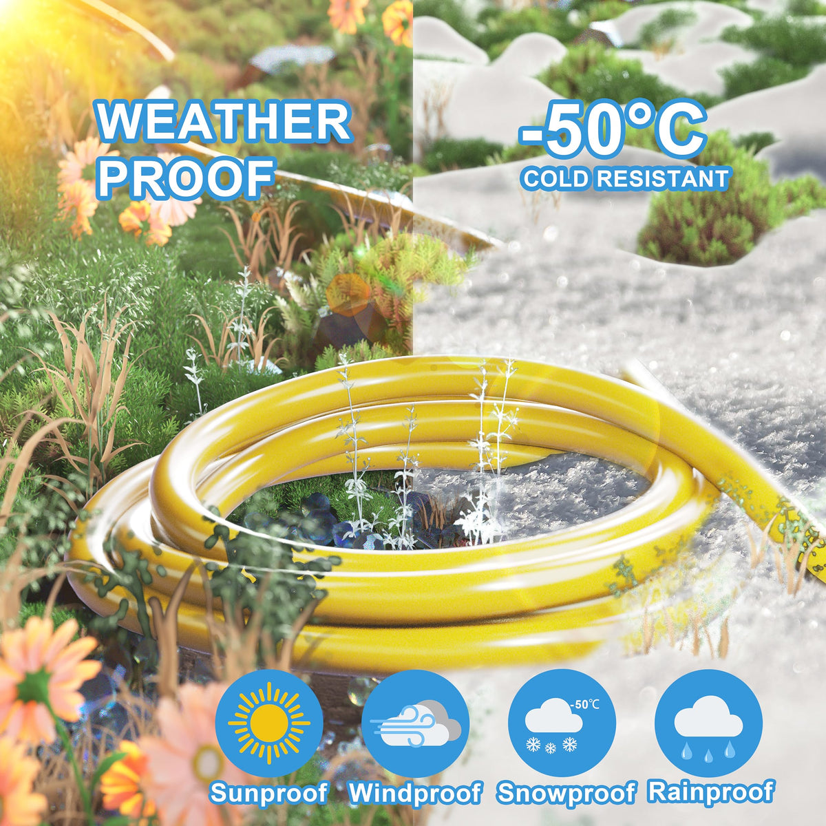 12/3 Gauge Heavy Duty Outdoor Extension Cord 100 FT Waterproof P8640