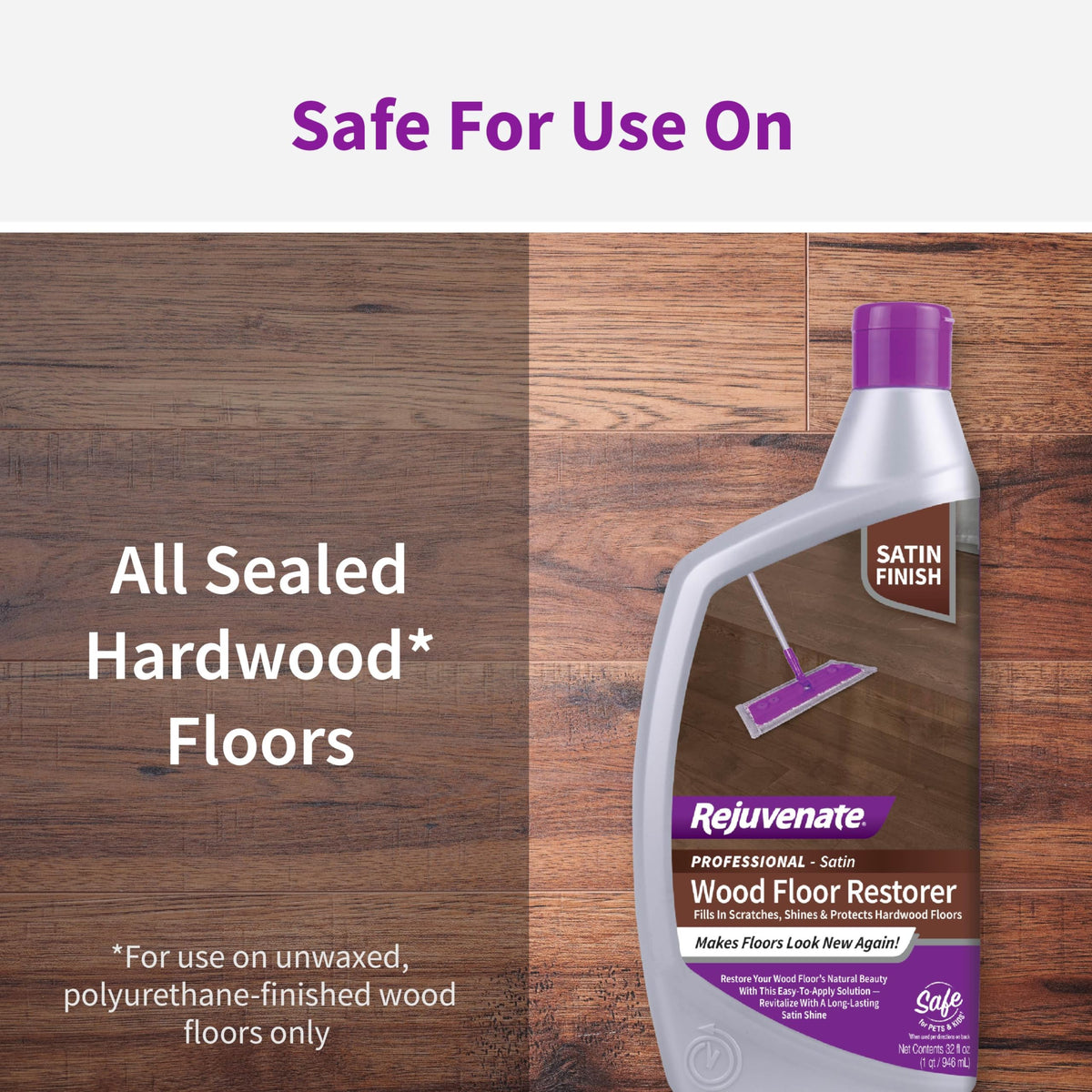 32 Oz Satin Finish Wood Floor Restorer B613343